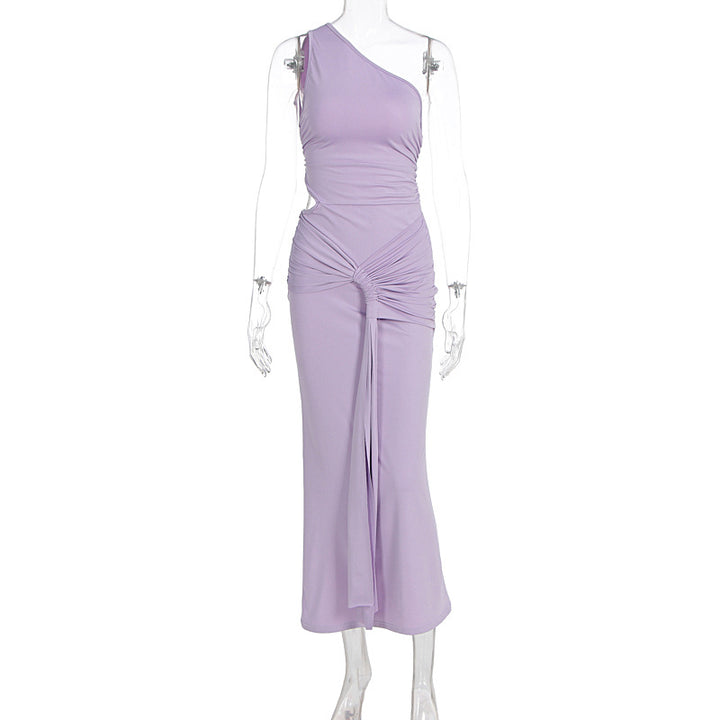 Damen stilvolles Wickelkleid mit asymmetrischem Ausschnitt und Rüschendetails Echo Archiv