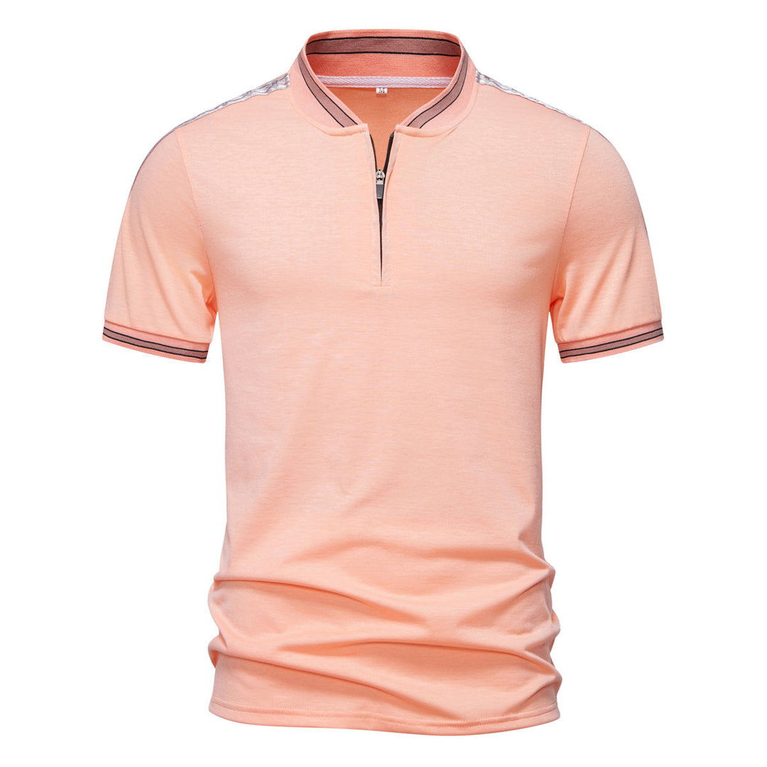 Herren Poloshirt mit hochwertigem Stehkragen und praktischem Reißverschluss Echoarchiv