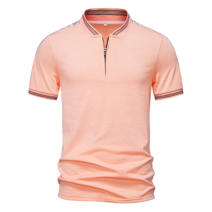 Herren Poloshirt mit hochwertigem Stehkragen und praktischem Reißverschluss Echoarchiv