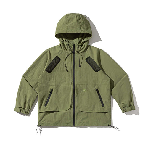 Unisex Technischer Parka mit Kapuze, Mesh‑Lüftungen und verstellbarem Saum Echoarchiv