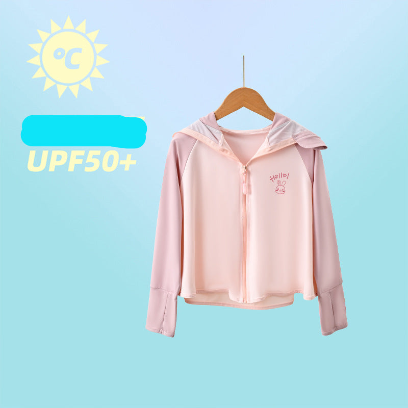 Mädchen funktionale UV-Schutzjacke mit Kapuze Echo Archiv