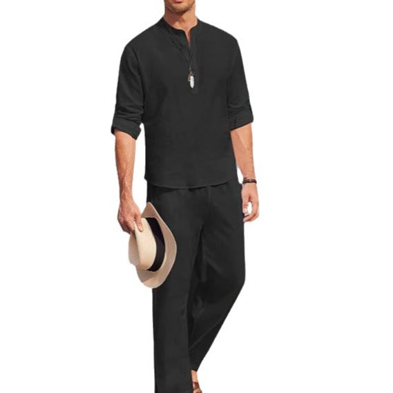 Herren luftige Strandhose und elegantes Langarmshirt Echoarchiv