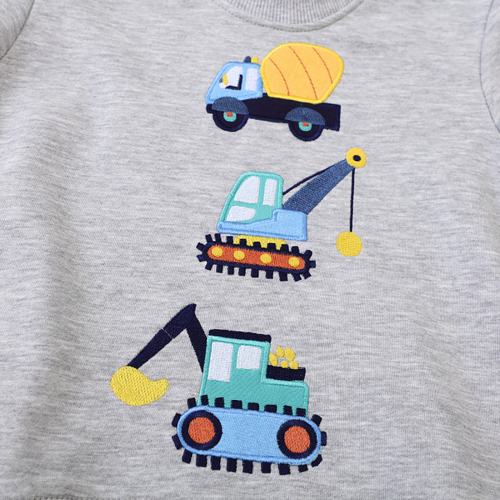 Jungen Sweatshirt mit aufregendem Baustellenmotiven Echo Archiv