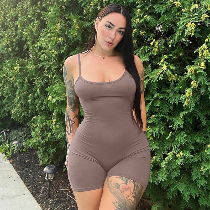 Damen Bodysuit mit schmalem Schnitt und feinen Spaghetti-Trägern Echo Archiv