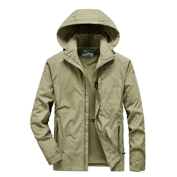Herren Tech‑Hoodie‑Parka mit Mikrofleece‑Innenlage und verdeckten Reißverschlüssen Echoarchiv
