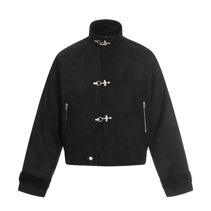 Unisex Kurz geschnittener Boxy‑Blouson mit Knebelverschlüssen und verstellbaren Manschetten Echoarchiv