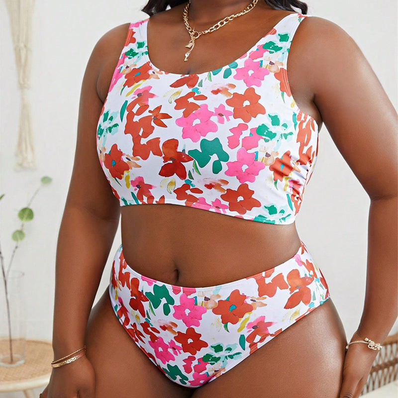 Damen Bikini-Set mit floralem Muster und hohem Bund Echo Archiv