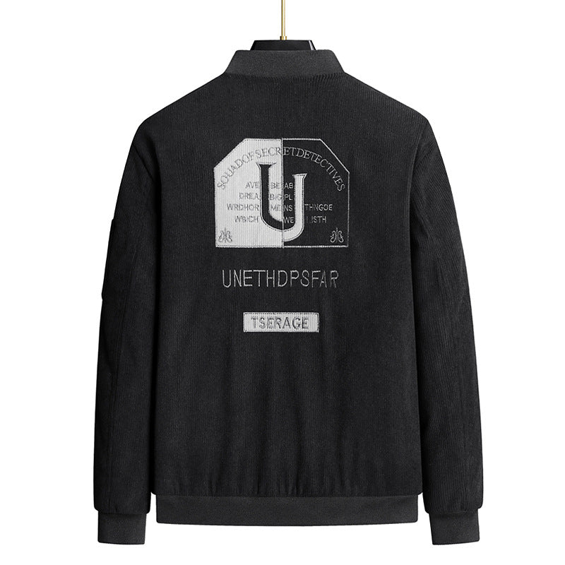 Herren Modische Bomberjacke mit Stickerei Echo Archiv