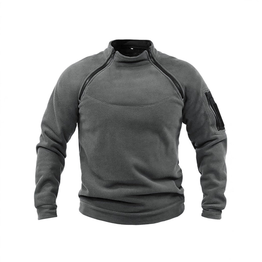 Herren Fleece-Hoodie mit hohem Kragen und praktischem Reißverschluss Echoarchiv