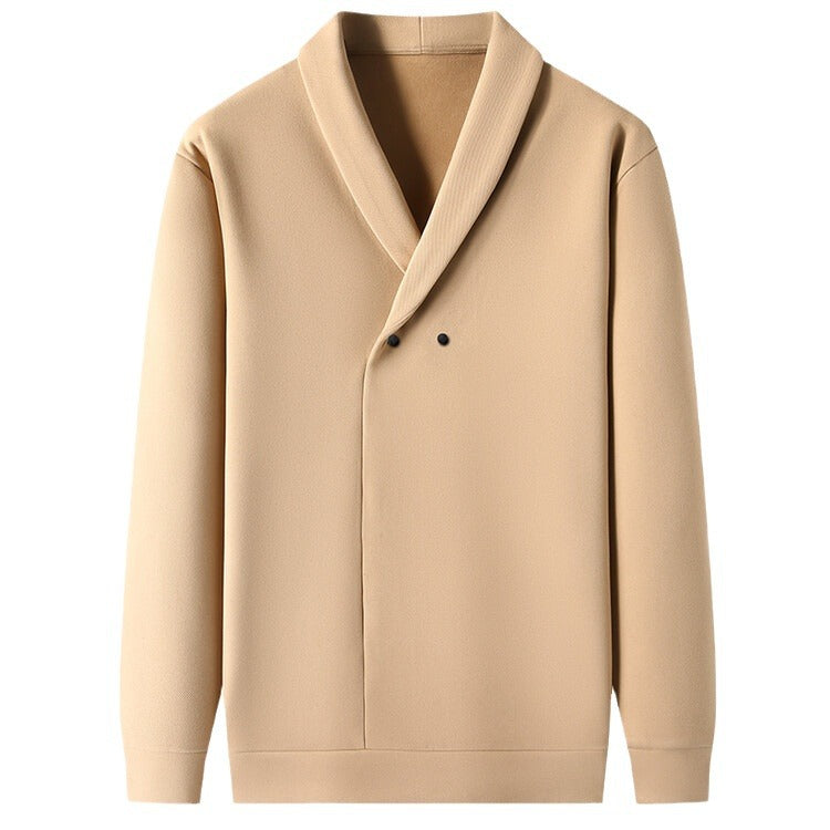 Herren Freizeitjacke mit modernem Schalkragen und praktischen Knöpfen Echoarchiv