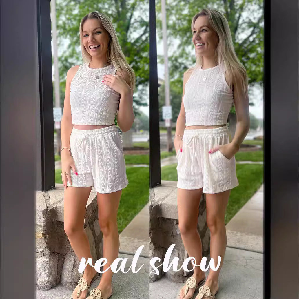 Damen stylisches Athletic-Set mit trendigem Rippenmuster Echo Archiv