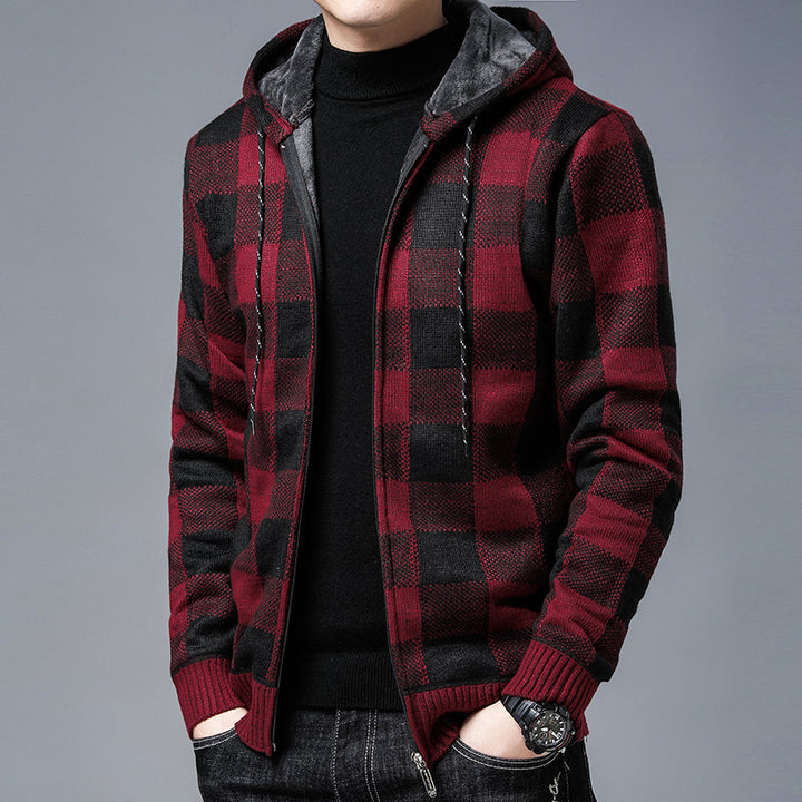 Herren Hooded Strickjacke Echoarchiv