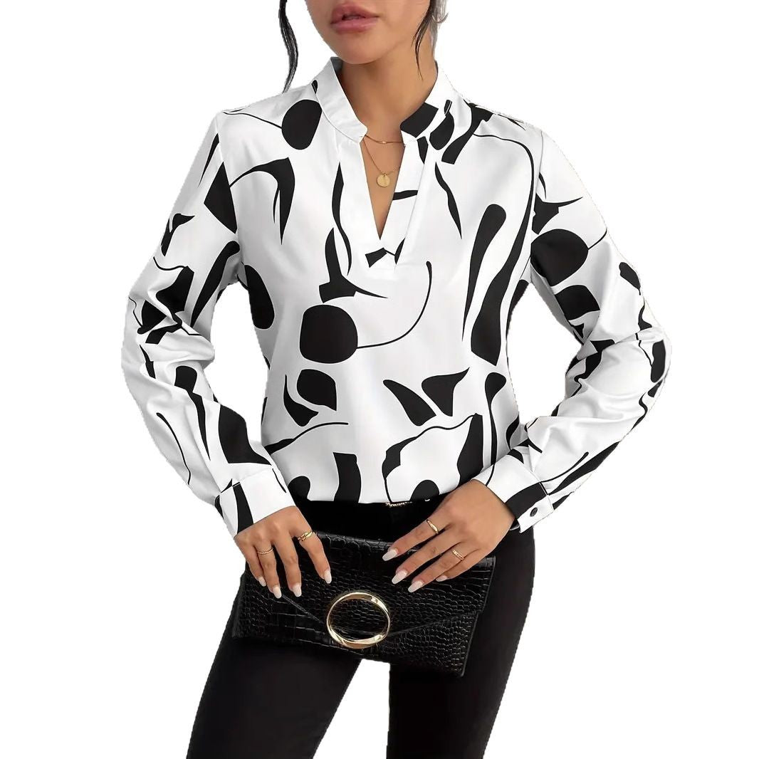 Damen Elegante Bluse mit modernem Muster Echoarchiv