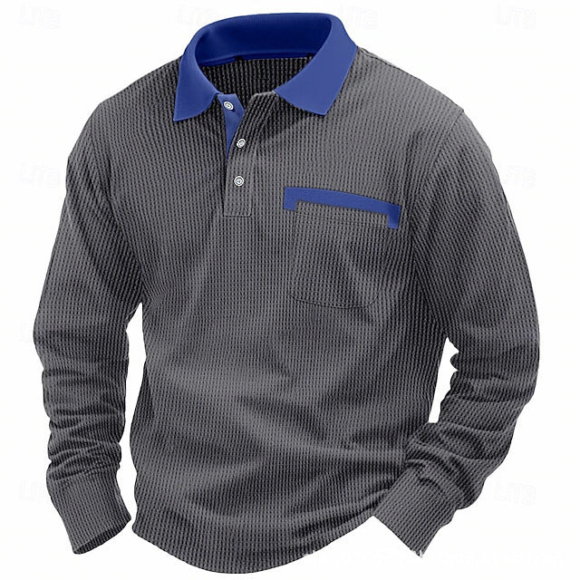 Herren Poloshirt mit strukturiertem Stoff und eleganter Kante Echoarchiv