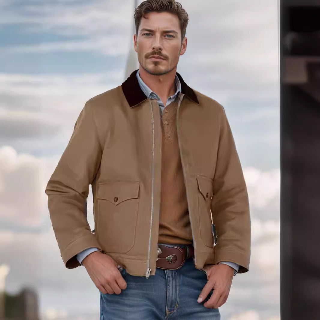 Herren Übergangsjacke mit klassischem Design und bequemen Taschen Echoarchiv