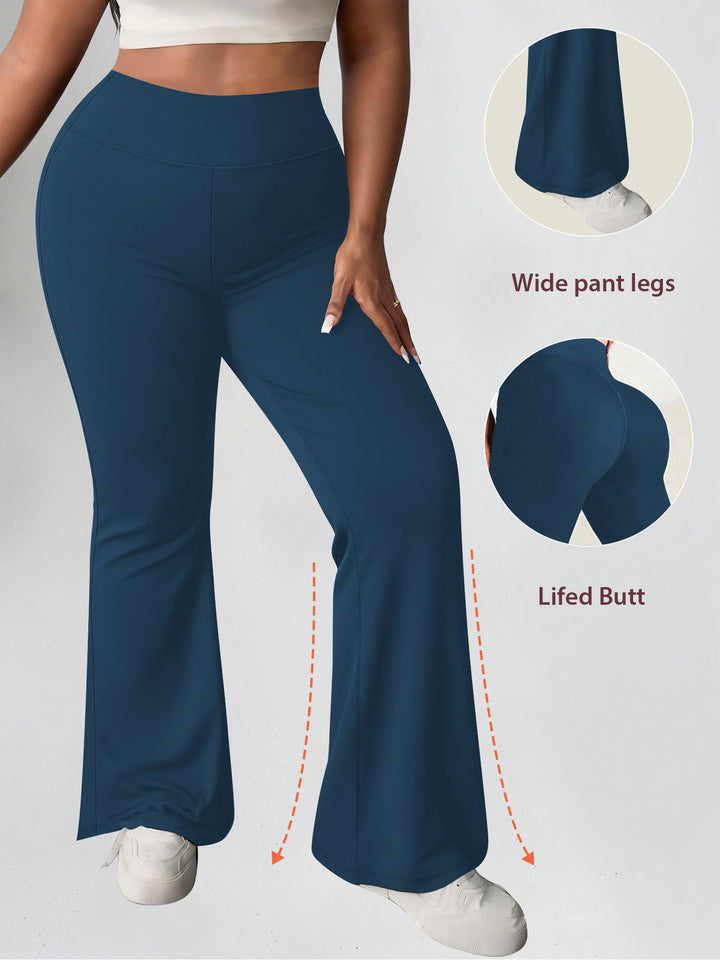 Damen Flare-Leggings mit hohem Bund, butterweichem Stretch und formender Hüftnaht echoarchiv-