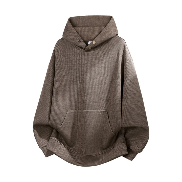 Unisex Oversize Kapuzenpullover mit hoher Kragenblende & Kängurutasche Echoarchiv