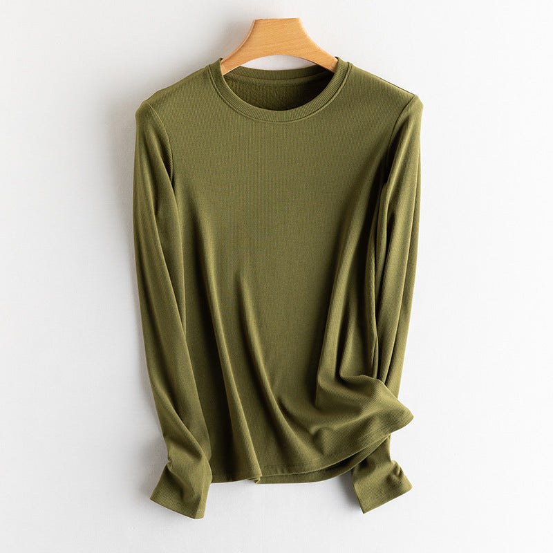 Damen Feines Ripp-Langarmshirt mit Rollkragen und Volantkanten Echo Archiv