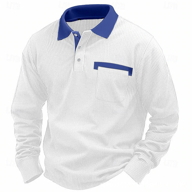 Herren Poloshirt mit strukturiertem Stoff und eleganter Kante Echoarchiv