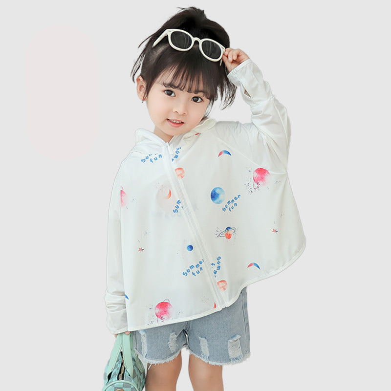 Kinder UV-Schutzjacke mit Kapuze und leichten atmungsaktiven Eigenschaften Echo Archiv