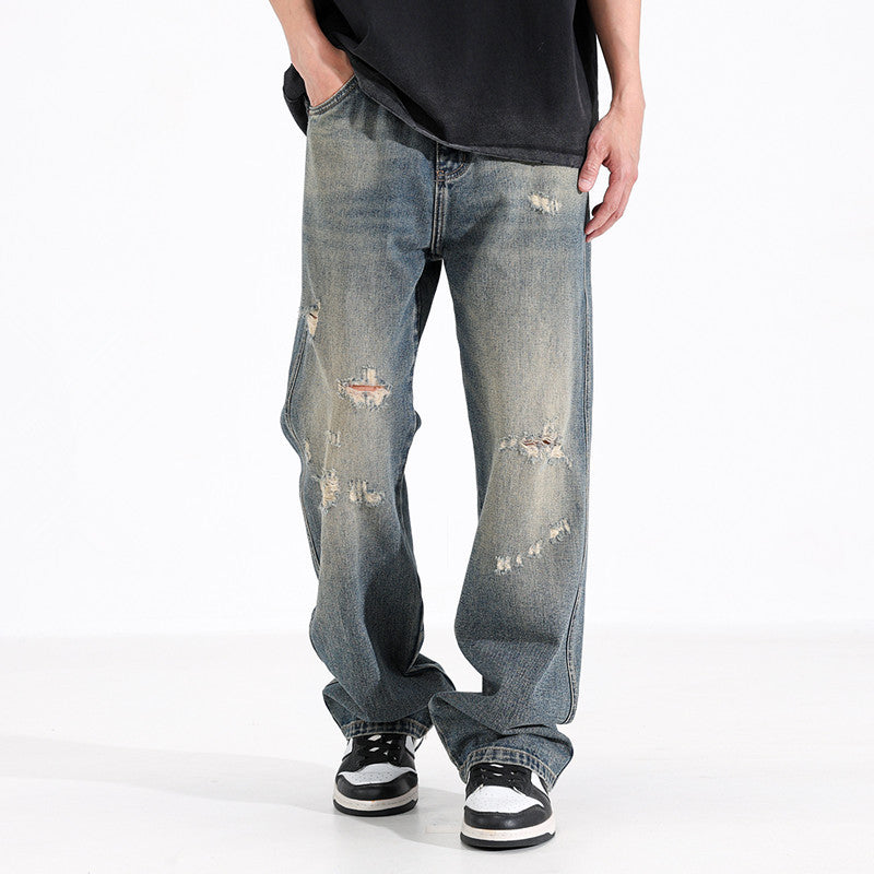 Herren Relaxed Fit Jeans mit distressed Details Echo Archive