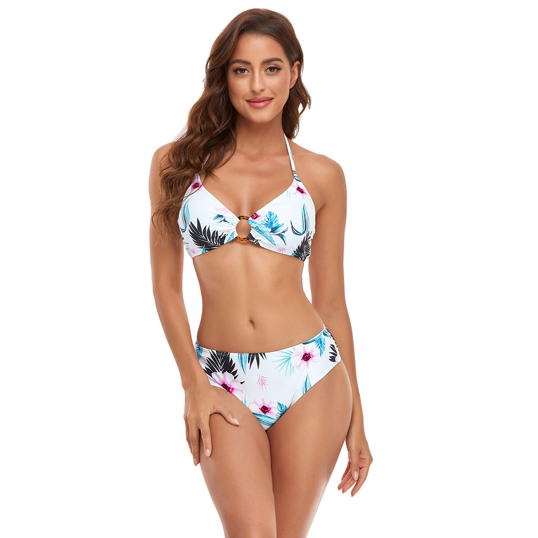 Damen Bikini-Set mit schickem Knotendetail und floralem Unterteil Echo Archiv