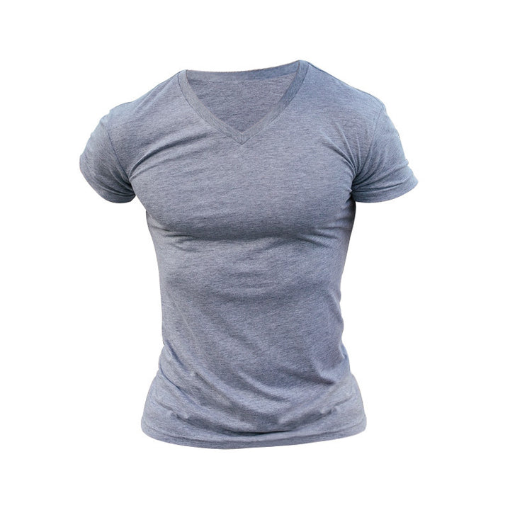 Herren V-Ausschnitt T-Shirt aus weichem Baumwollmix Echoarchiv