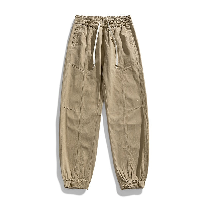 Herren Oversized Utility-Jogginghose aus robustem Baumwollmix mit Kordelbund, seitlichen Cargo‑Taschen & gerippten Bündchen Echoarchiv