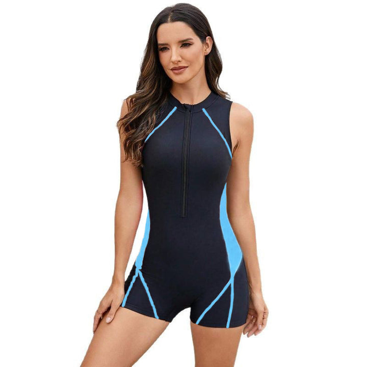 Damen Sportlicher Schwimmanzug mit Reißverschluss Echo Archiv