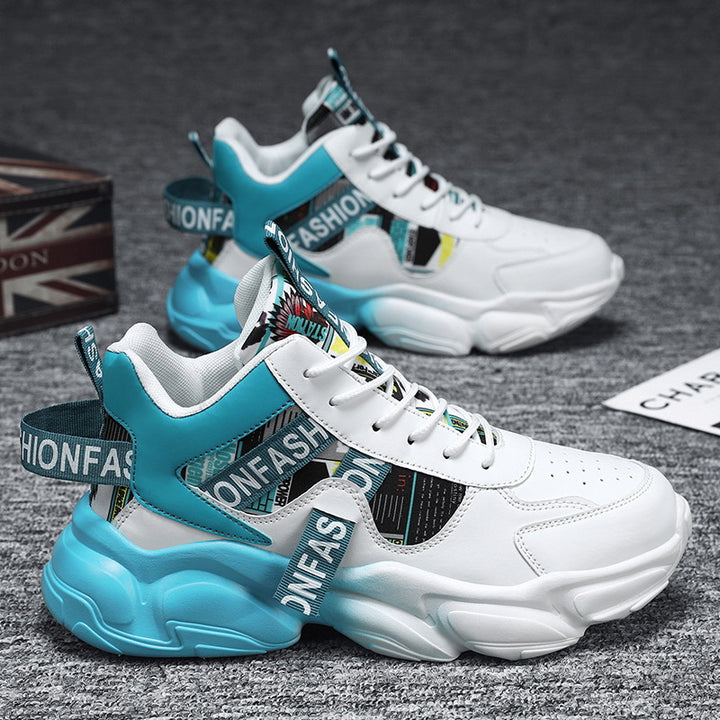 Unisex modische Plateau‑Chunky‑Sneaker mit grafischem Print, verstärkter Fersenlasche und dämpfender Hohlkammersohle – Norré