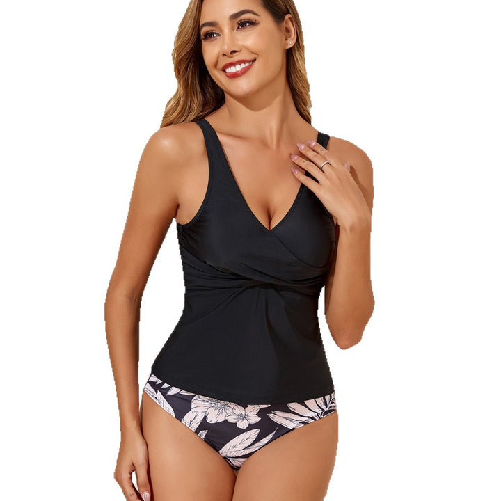 Damen Tankini-Set mit floralem Musterdetail und figurformendem Design Echo Archiv