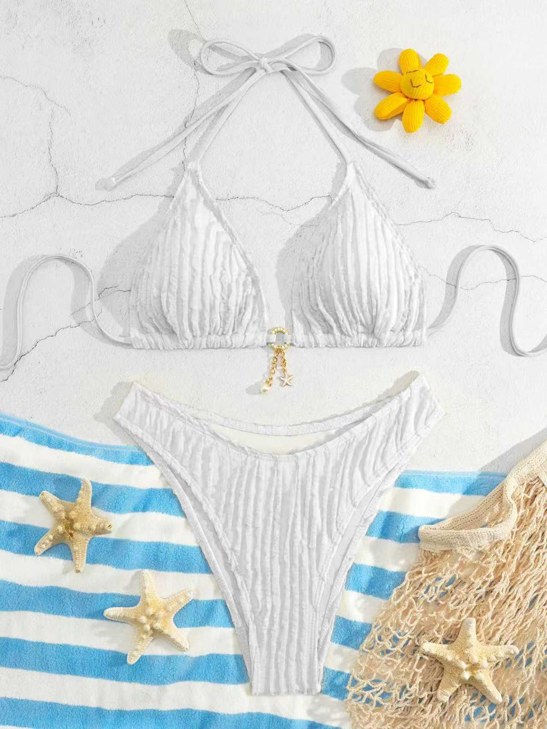 Damen Triangel-Bikini mit Rippendesign Echo Archiv