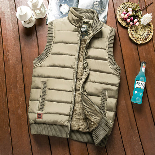 Herren Gepolsterte Thermo‑Steppweste mit Teddy‑Fleece‑Futter und Rippenbündchen Echo Archiv