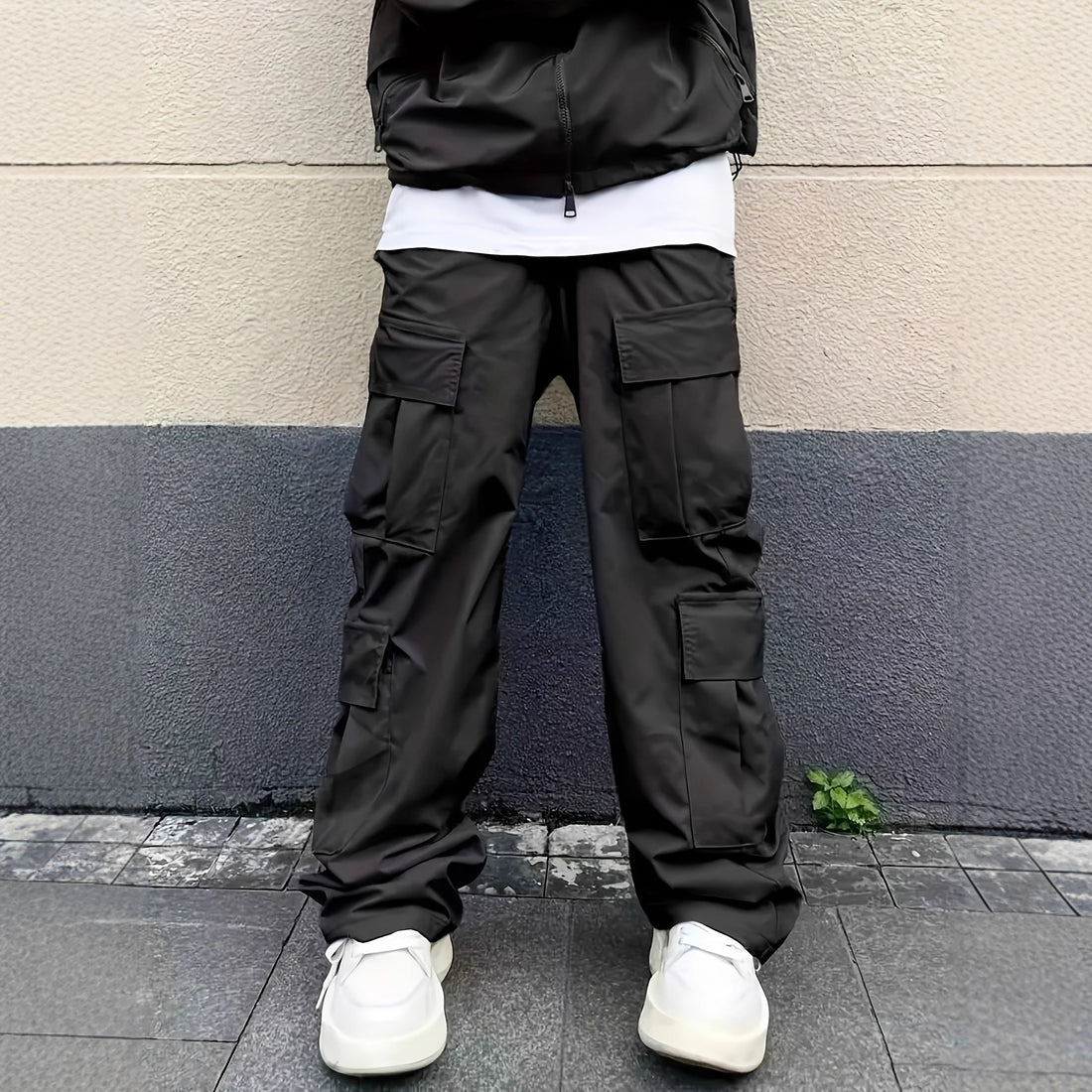Herren funktionale Cargo-Hose mit vielseitigen Taschen und elastischem Bund – Bravaro