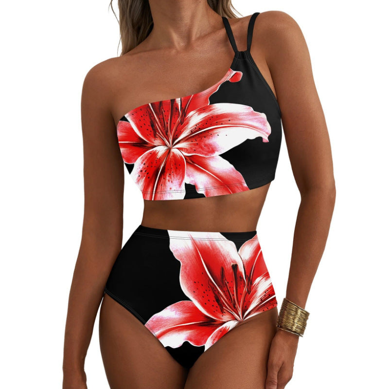 Damen Crop-Top Bikini Set mit floralem Design Echo Archiv
