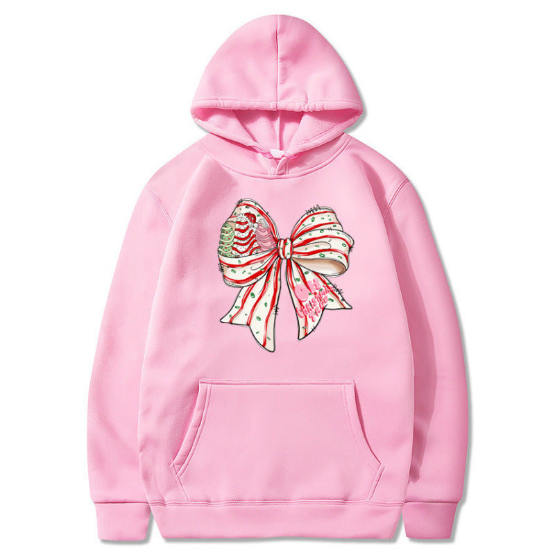 Damen Kapuzenpullover mit festlichem Schleifenmotiv Echoarchiv