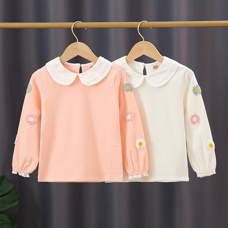 Mädchen Sweatshirt mit floralem Stickdesign Echo Archiv