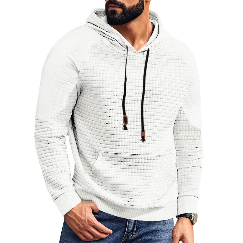 Herren Kapuzenpullover mit strukturierter Oberfläche und praktischen Taschen Echoarchiv