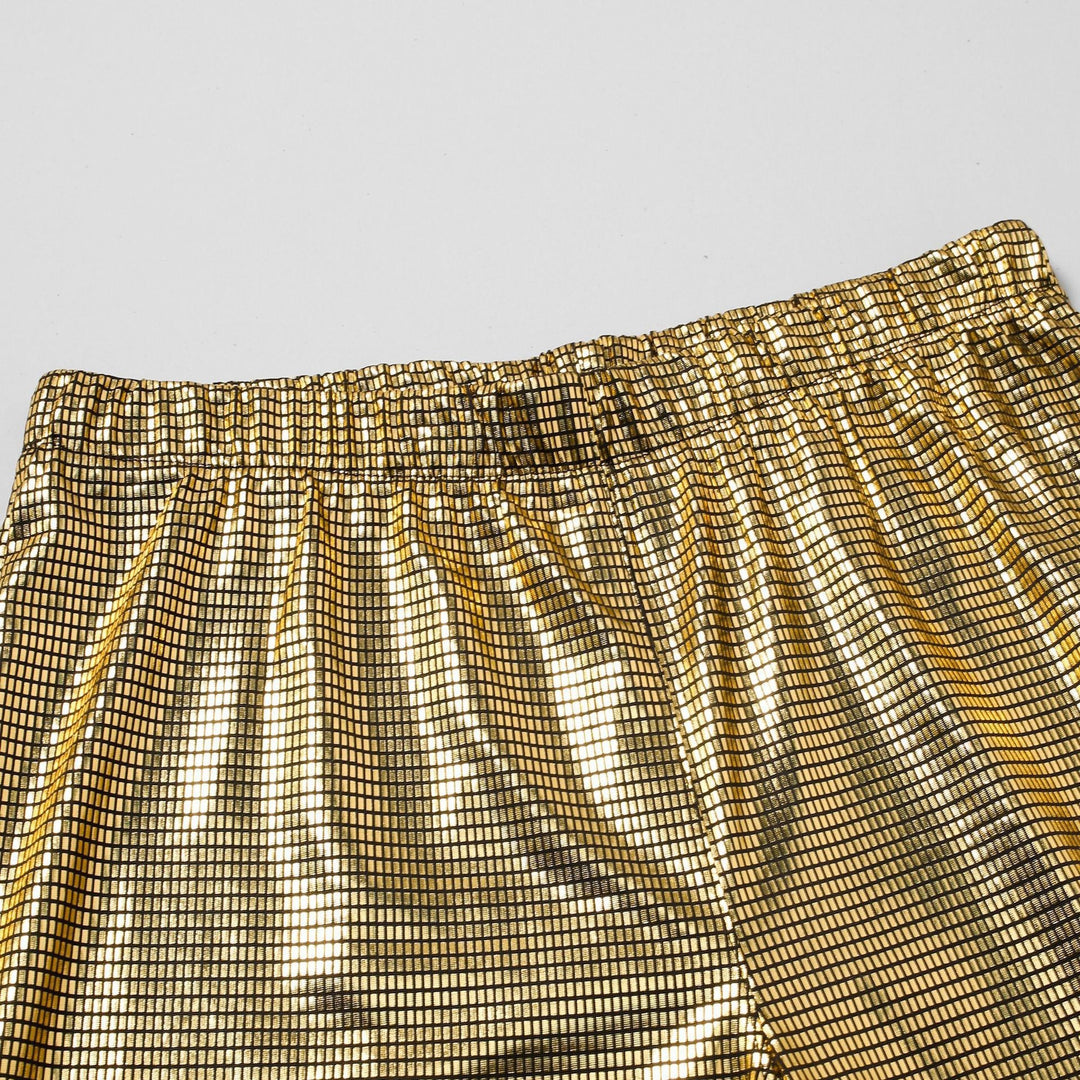 Herren extravagante Glanzhose mit auffälligem Design Echoarchiv