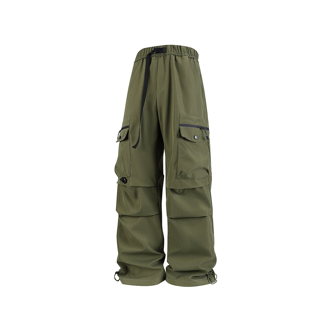 Herren Weite Utility-Cargohose mit Multifachtaschen, verstellbarem Saum und integriertem Gurt Echo Archiv