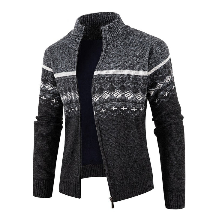 Herren modische Strickjacke mit hohem Kragen Echoarchiv