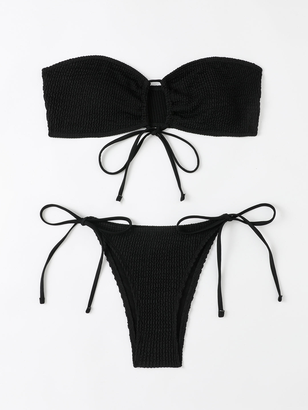 Damen Bandeau-Bikini-Set mit Klettverschluss und verstellbaren Bindebändern Echo Archiv