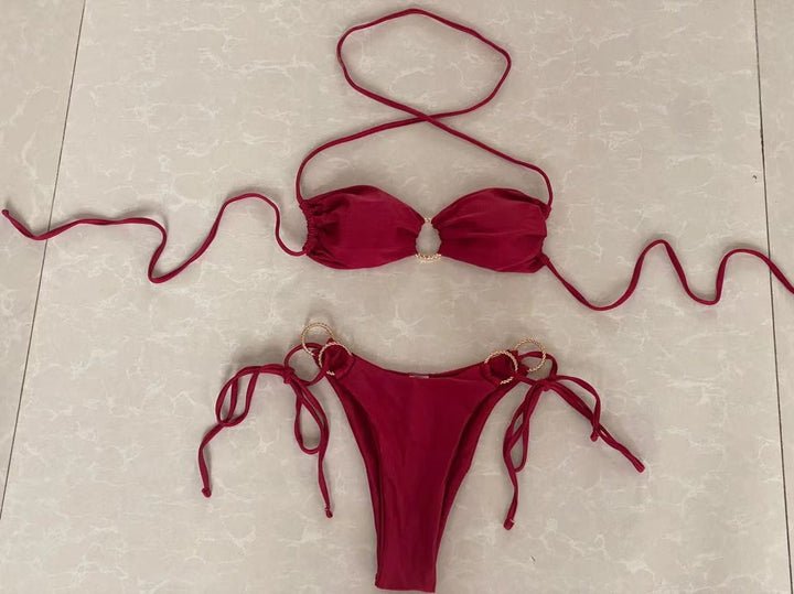Damen Bandeau-Bikini mit goldenen Akzenten Echo Archiv
