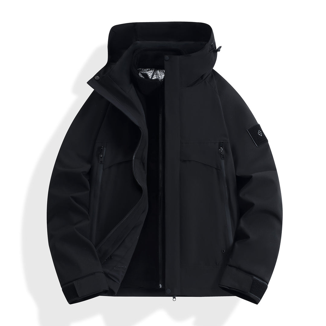 Damen wasserdichter modularer Parka mit abnehmbarer Fleece-Innenjacke und technischer Kapuze Echo Archiv