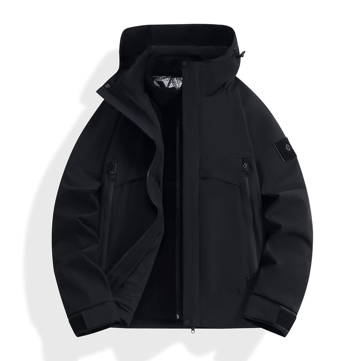 Damen wasserdichter modularer Parka mit abnehmbarer Fleece-Innenjacke und technischer Kapuze Echo Archiv