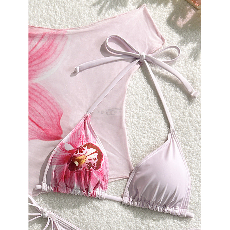 Damen Triangel-Bikini mit Blumenmotiv und passendem Cover-Up Echo Archiv