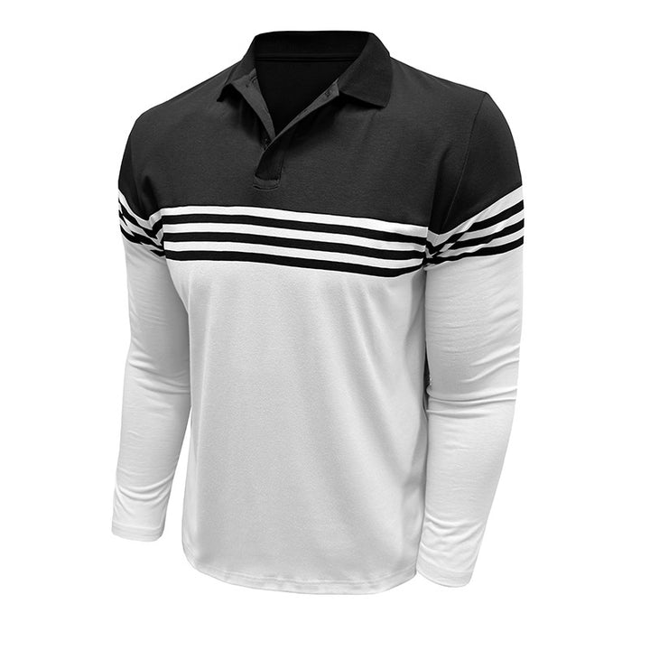 Herren Poloshirt mit modischem Streifenmix und hochwertigem Baumwollmaterial Echoarchiv