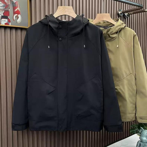 Herren Modische Kapuzenjacke mit vielseitigen Taschen Echoarchiv