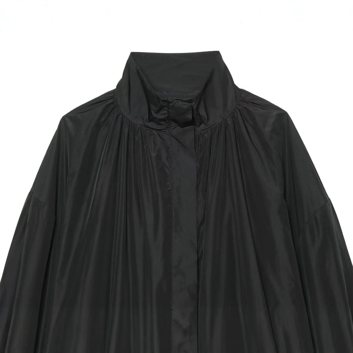 Damen Oversize Regenblouson im Cocoon‑Schnitt mit hohem Stehkragen und elastischem Saum Echo Archiv