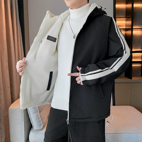 Herren isolierte Outdoor-Jacke mit abnehmbarer Kapuze und weicher Innenschicht Echoarchiv
